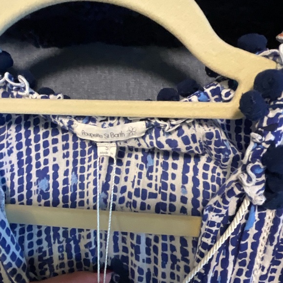 POUPETTE ST BARTH- BLUE & WHITE PATTERN DRESS. SIZE SMALL - Picture 4 of 4